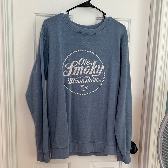 Women's Crewneck Sweatshirt - Blue - Picture 1 of 6